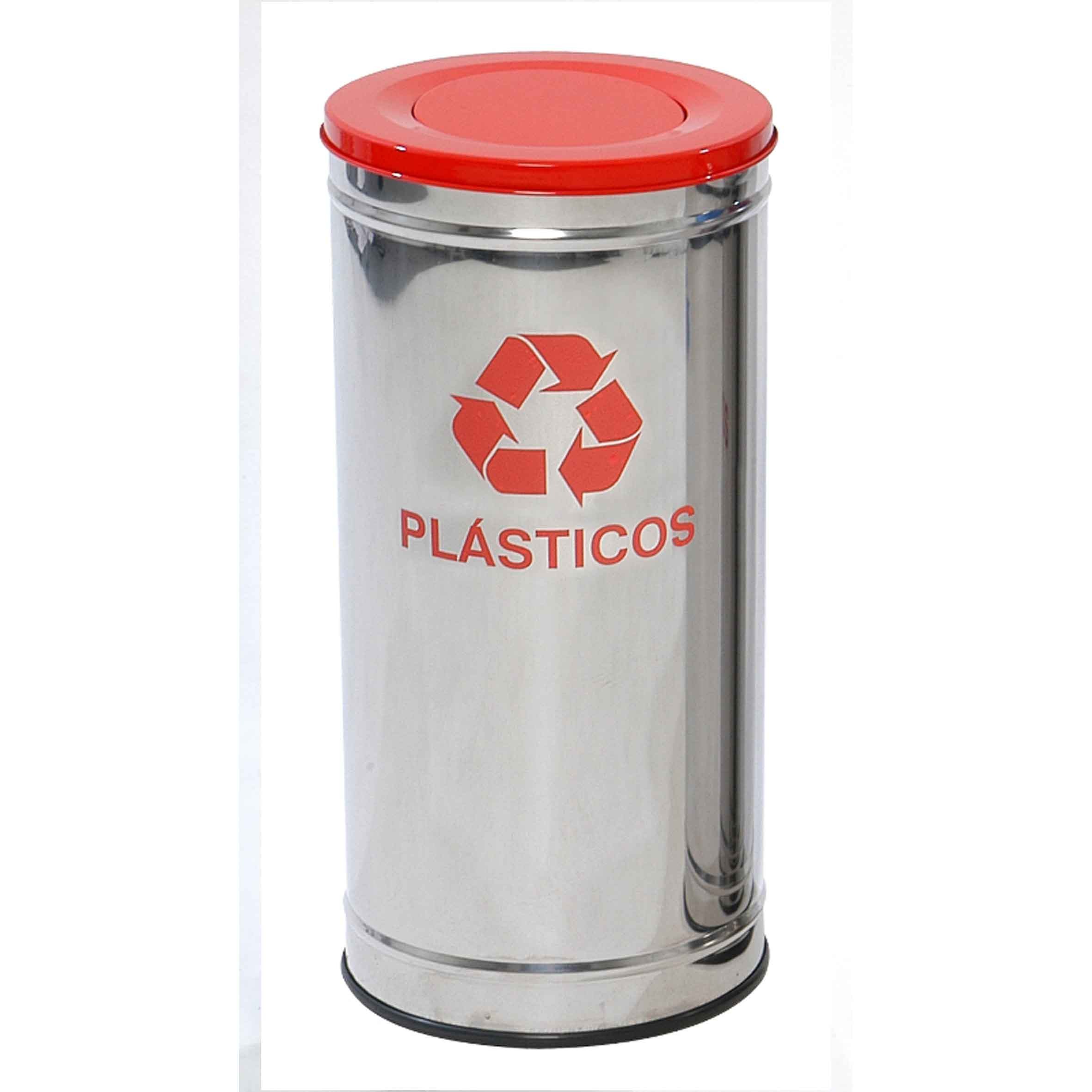 Lixeira em Inox com Tampa Meia Esfera Pintada - JSN