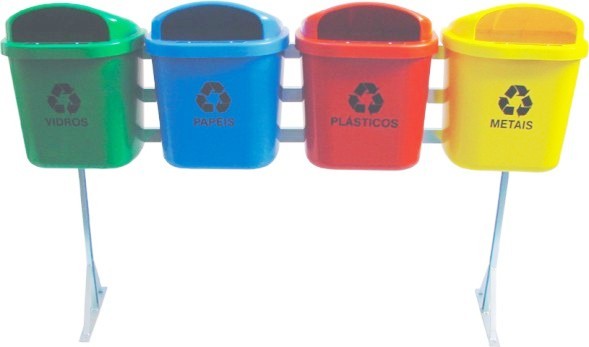 Conjunto para Coleta Seletiva com 04 Cestos - JSN