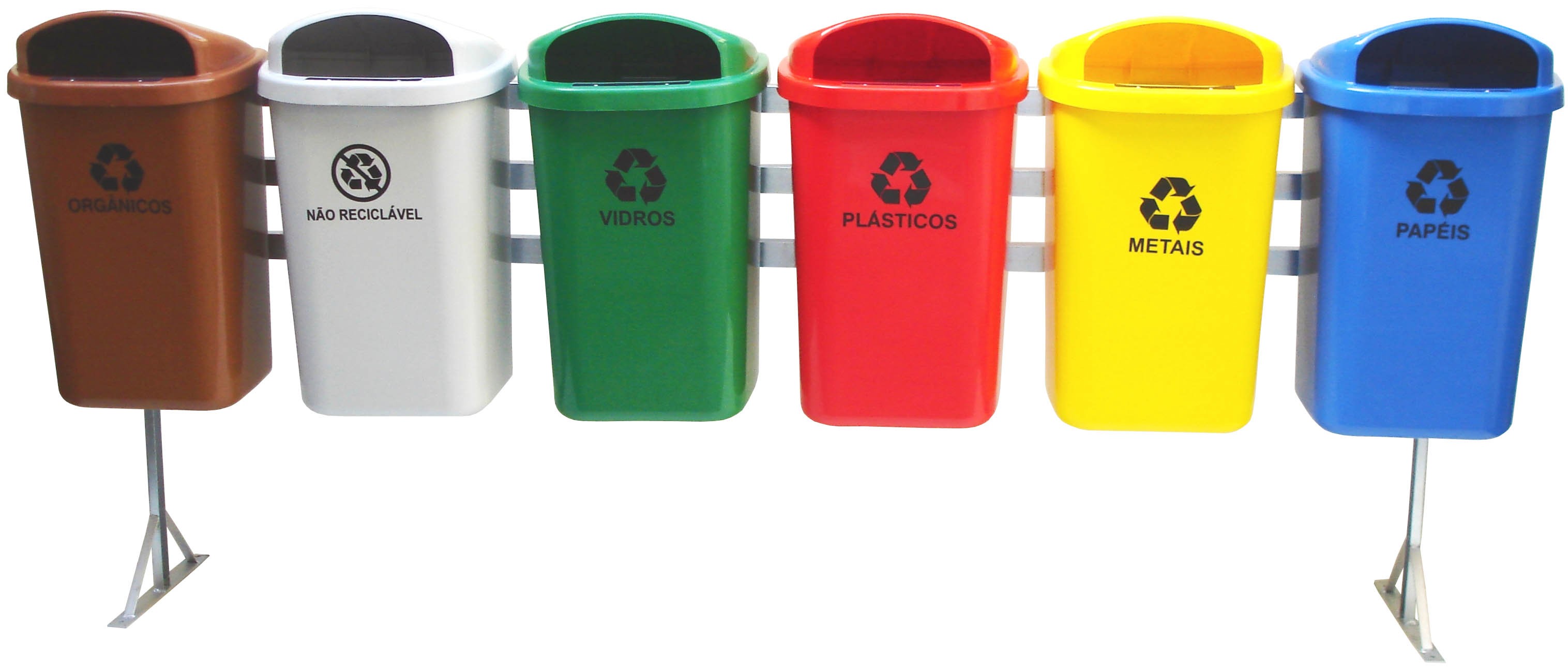 Conjunto para Coleta Seletiva com 6 Cestos de 50 litros - JSN