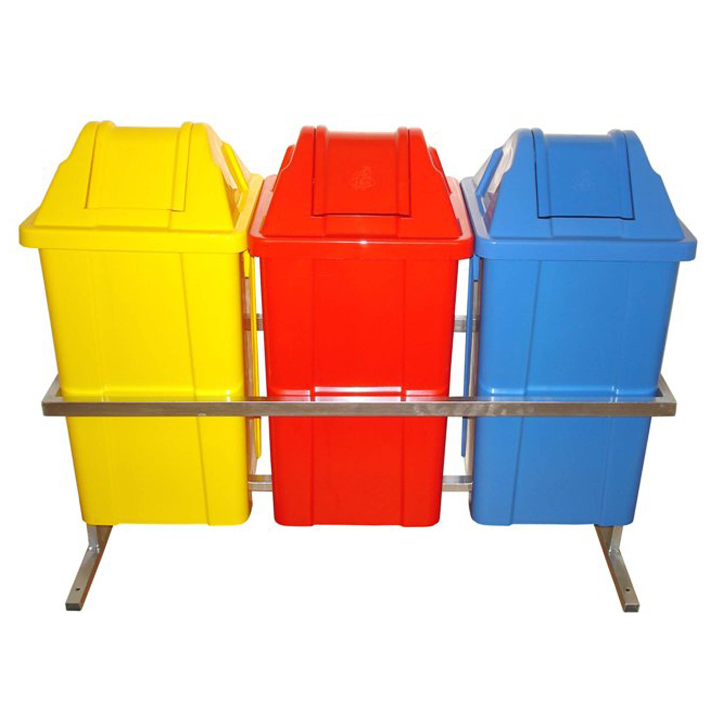 Conjunto para Coleta com 3 Cestos Quadrados de 60 litros - JSN
