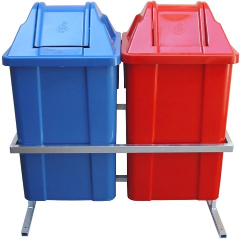 Conjunto para Coleta com 2 Cestos Quadrados de 100 litros - JSN