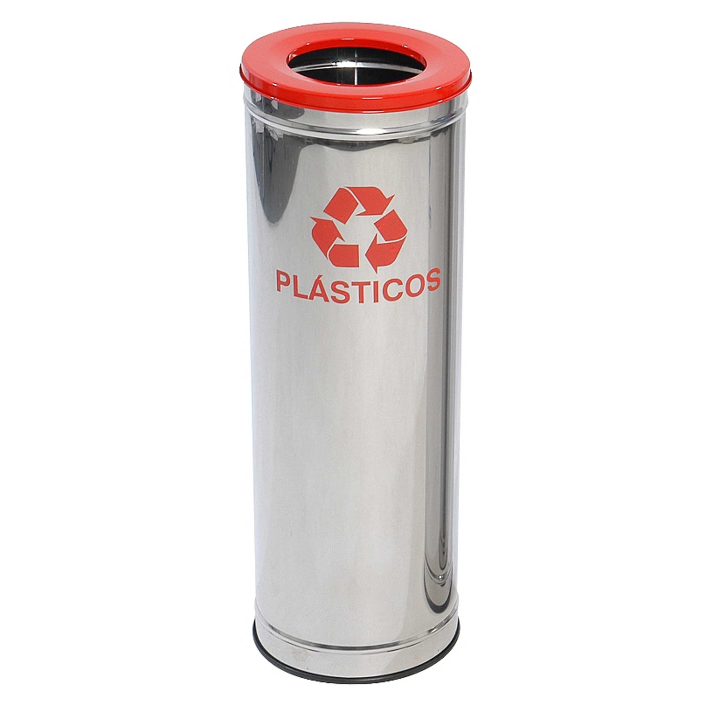 Lixeira em Aço Inox com Aro Pintado - JSN