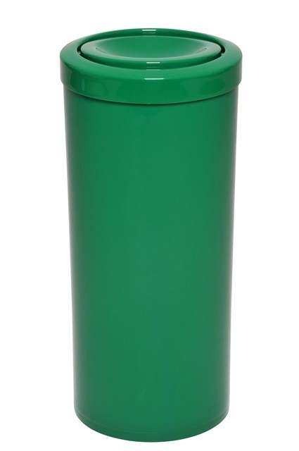 Lixeira com Tampa Meia Esfera em Plástico - Verde