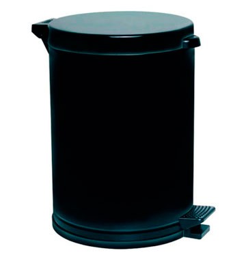 Lixeiras com Pedal e Recipiente Plástico 4,5 Litros - Preta