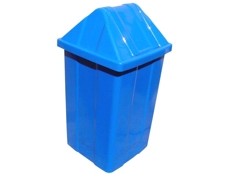 Cesto Quadrado com Tampa Vai-Vem - Azul