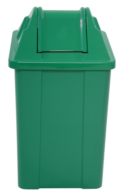 Cesto Quadrado com Tampa Vai-Vem 100 Litros - Verde