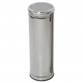 Lixeira em Aço Inox com Tampa Meia Esfera  - JSN