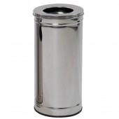 Lixeira em Aço Inox com Aro Inox - JSN