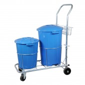 Carrinho Funcional para Limpeza com Dois Baldes JSN