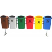 Conjunto para Coleta Seletiva com 6 Cestos de 50 litros - JSN