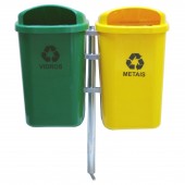 Conjunto para Coleta Seletiva com 2 cestos de 50 litros - JSN