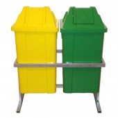 Conjunto para Coleta com 2 Cestos Quadrados de 60 litros - JSN