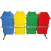 Conjunto para Coleta com 4 Cestos Quadrados de 60 litros - JSN
