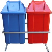 Conjunto para Coleta com 2 Cestos Quadrados de 100 litros - JSN