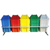 Conjunto para Coleta com 5 Cestos Quadrados de 100 litros - JSN