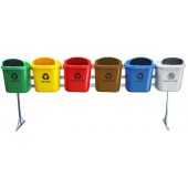 Conjunto para Coleta Seletiva de 40L com 06 Cestos  - JSN