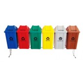 Conjunto para Coleta com 6 Cestos Quadrados de 60 litros - JSN
