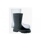 Bota pvc branca e preta