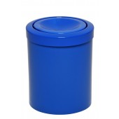 Lixeira com Tampa Meia Esfera em Plástico - Azul