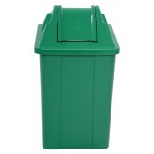 Cesto Quadrado com Tampa Vai-Vem 60 Litros - Verde