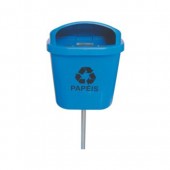 Cesto para Coleta Seletiva com Poste - JSN