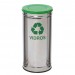 Lixeira em Inox com Tampa Meia Esfera Pintada - JSN