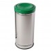 Lixeira Inox com Tampa Meia Esfera Plástica - JSN