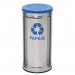 Lixeira em Inox com Tampa Meia Esfera Pintada - JSN