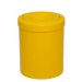 Lixeira com Tampa Meia Esfera em Plástico  - Amarelo