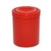 Lixeira com Tampa Meia Esfera em Plástico - Vermelho
