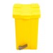 Cesto Quadrado com Pedal 25L - Amarelo
