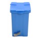 Cesto Quadrado com Pedal 25L - Azul