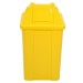 Cesto Quadrado com Tampa Vai-Vem 60 Litros - Amarelo
